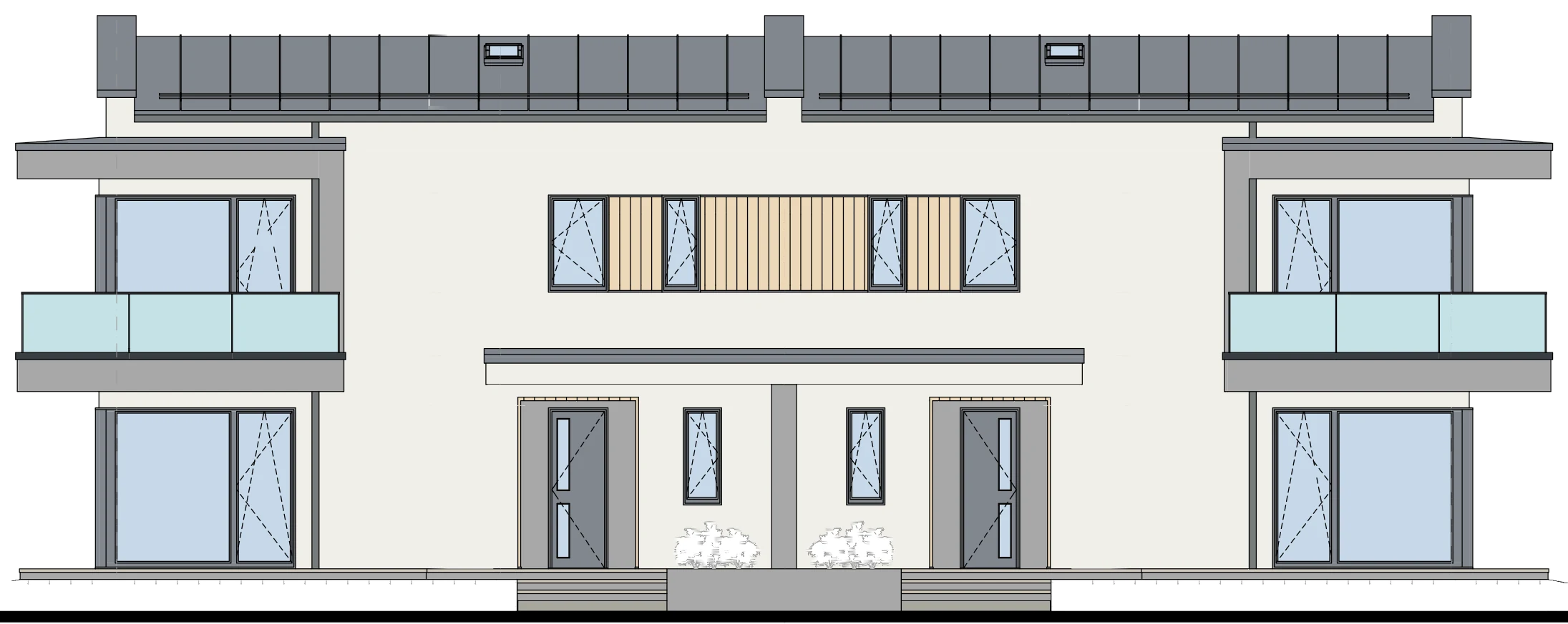 Fațada principală, Corp C7